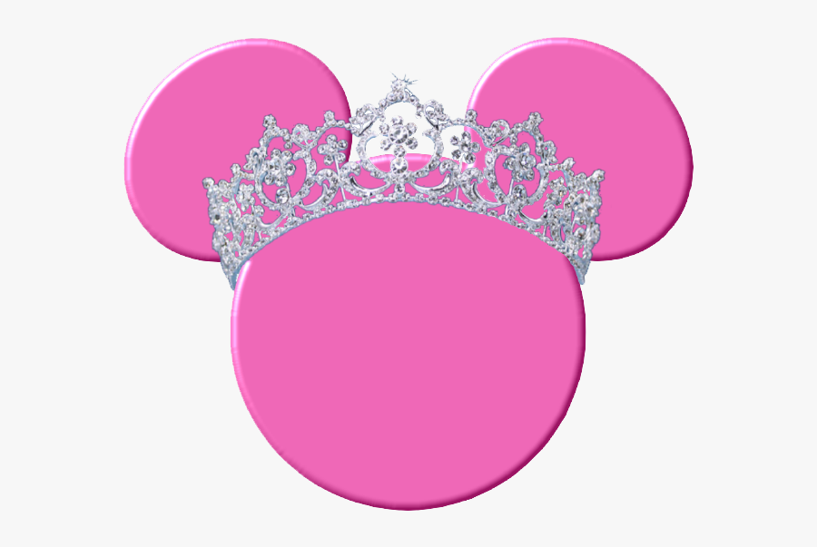 Tiara Clipart Minnie Mouse - Pink Minnie Mouse Head Clipart, Transparent Clipart