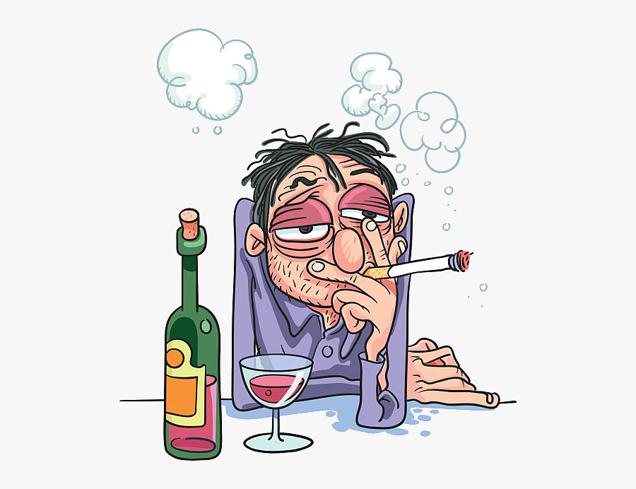 Alcohol Drinking Clipart Transparent Png - Smoking And Drinking Clipart, Transparent Clipart