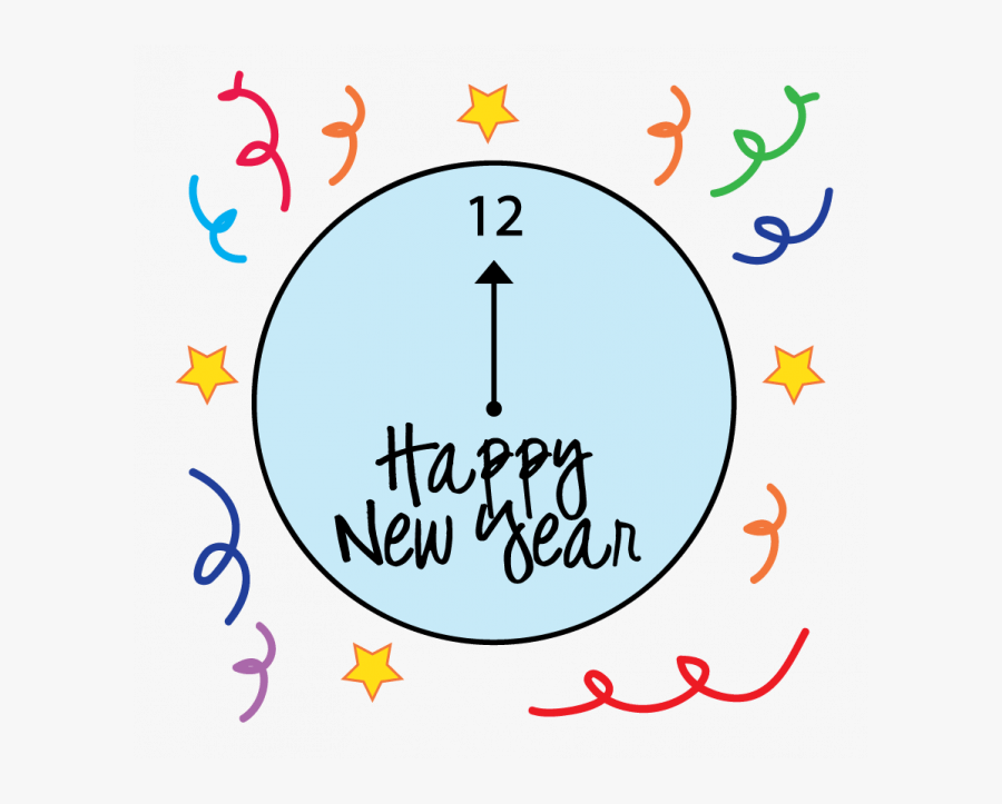 Happy New Year Coloring Pages - New Years Eve Clip Art Black And White, Transparent Clipart