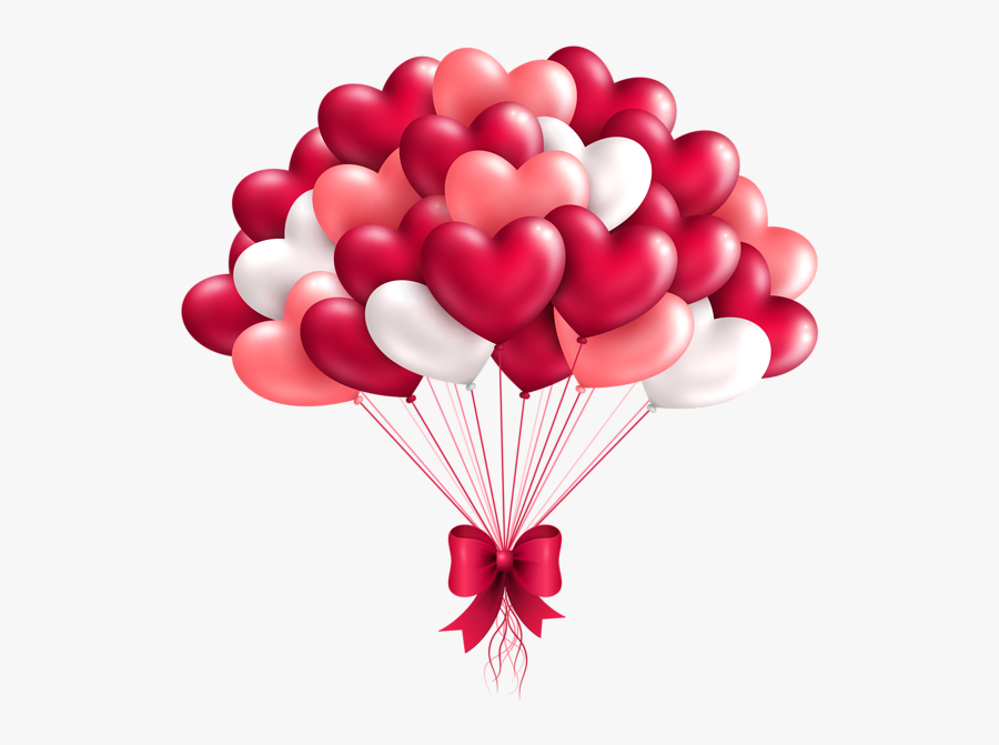 Heart Balloons Clip Art, Transparent Clipart