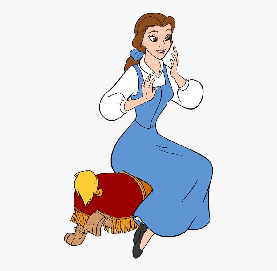 Belle Sitting On The Enchanted Footstool Disney Clipart Beauty And The Beast Belle Sitting Free Transparent Clipart Clipartkey