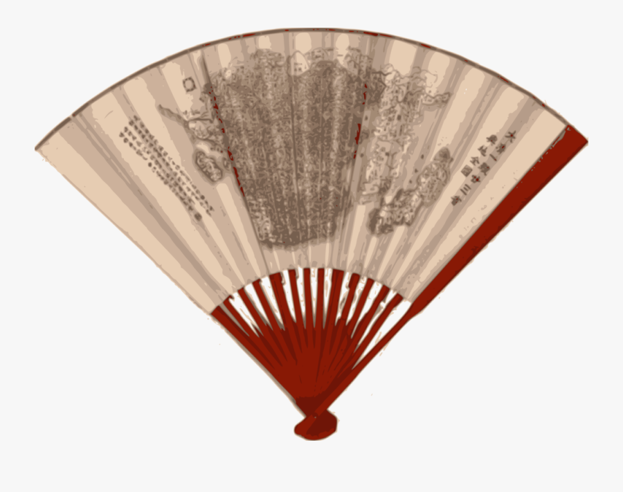 Asian Fan With A Map - Fan Asia, Transparent Clipart