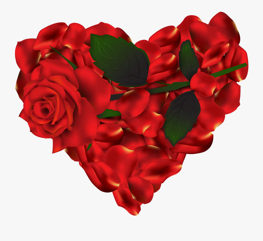 Heart Of Roses Png Clipart - Clip Art, Transparent Clipart