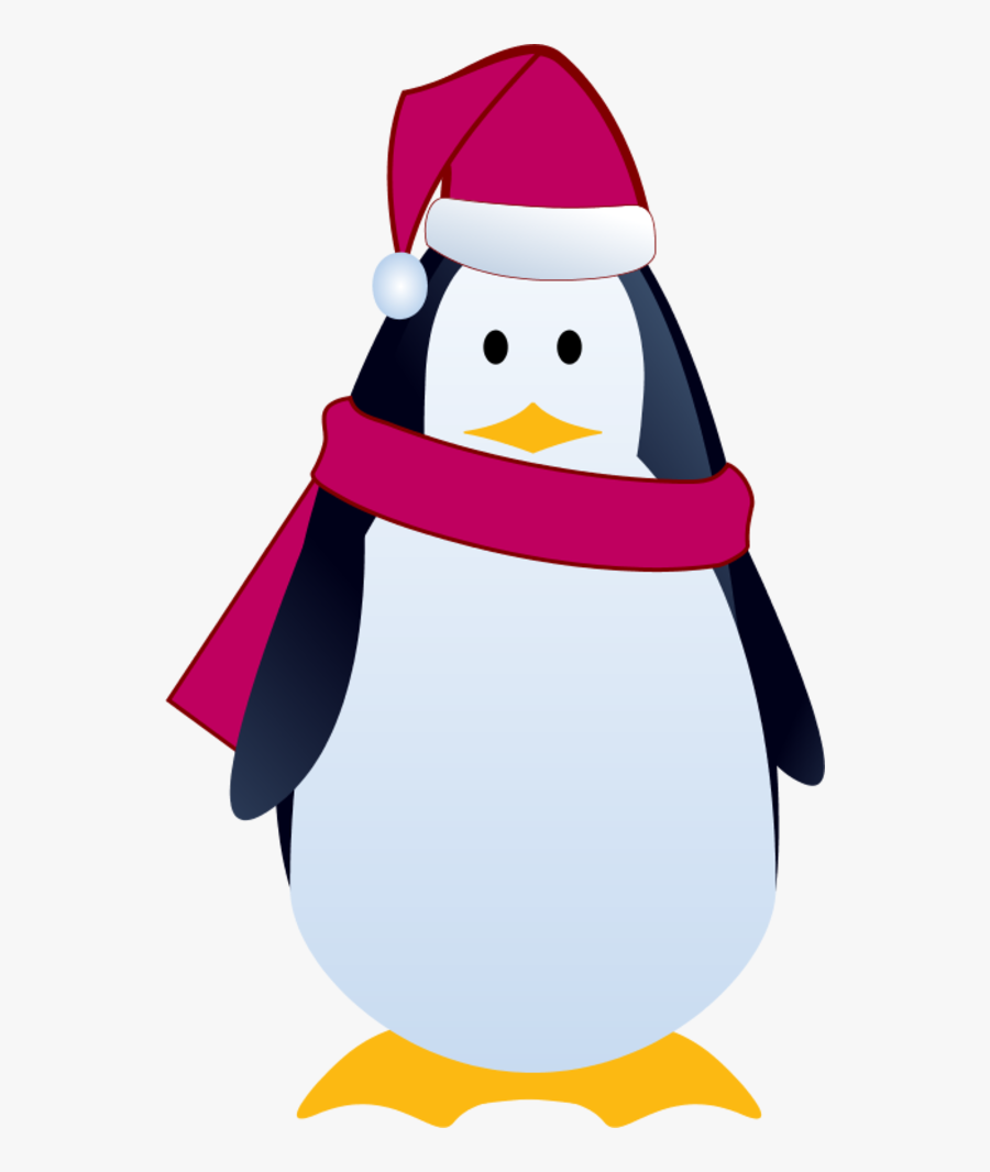 Penguin With Scarf And Hat Clip Art - Christmas Penguin Clip Art , Free ...