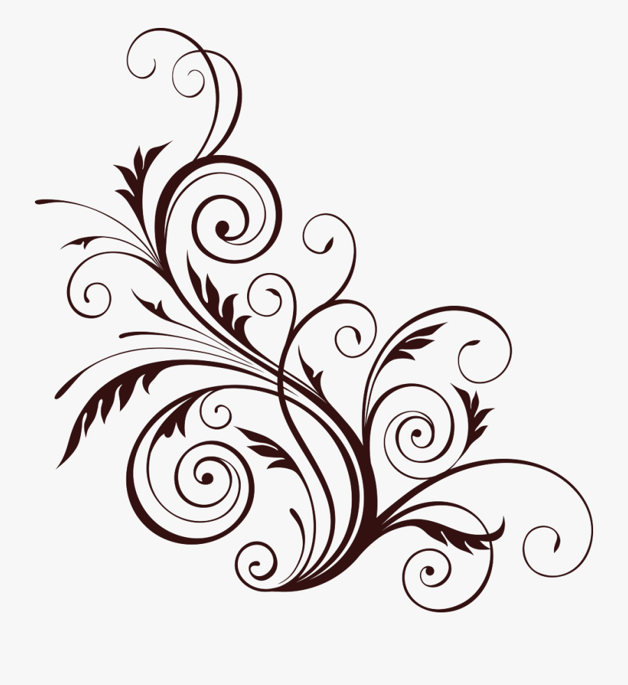 Home - Black Floral Design Png, Transparent Clipart