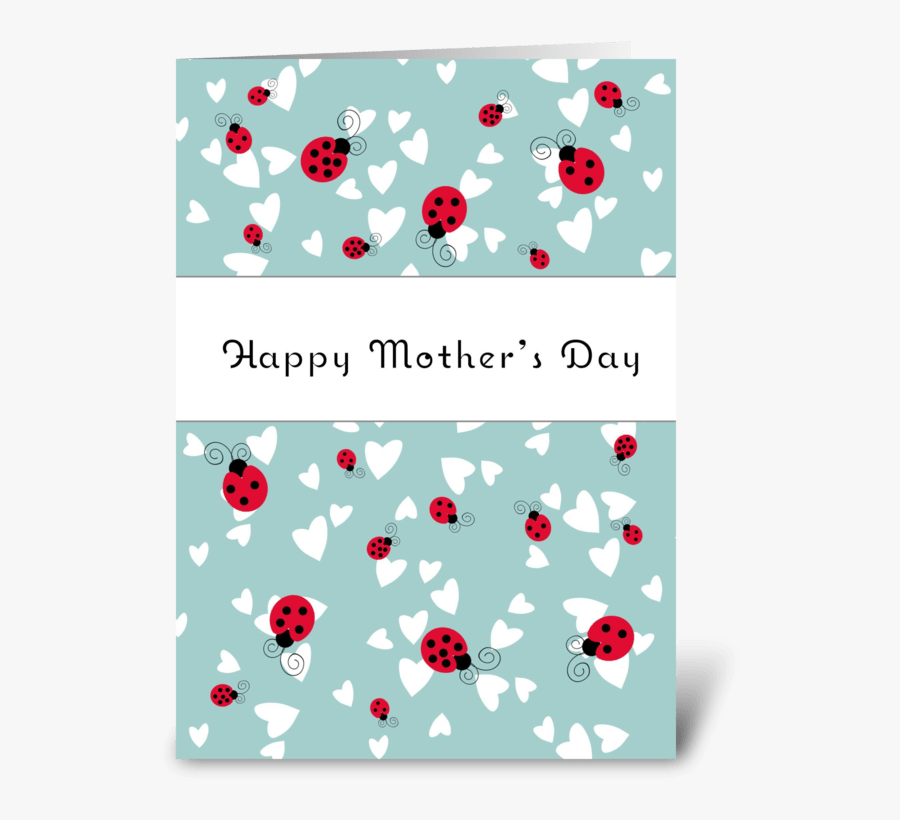 Happy Mother"s Day Ladybugs Greeting Card - Happy Mothers Day Ladybug, Transparent Clipart