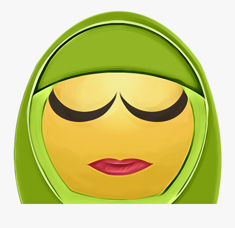 Emoticon, Clipart, Hijab, Muslim, Woman, Smiley, Scarf - Muslim Smiley, Transparent Clipart