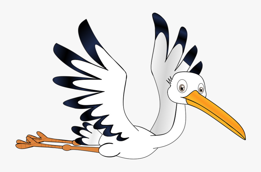 Stork, Pregnant, Sky, Rattle Stork, Bill, Clip Art, Transparent Clipart