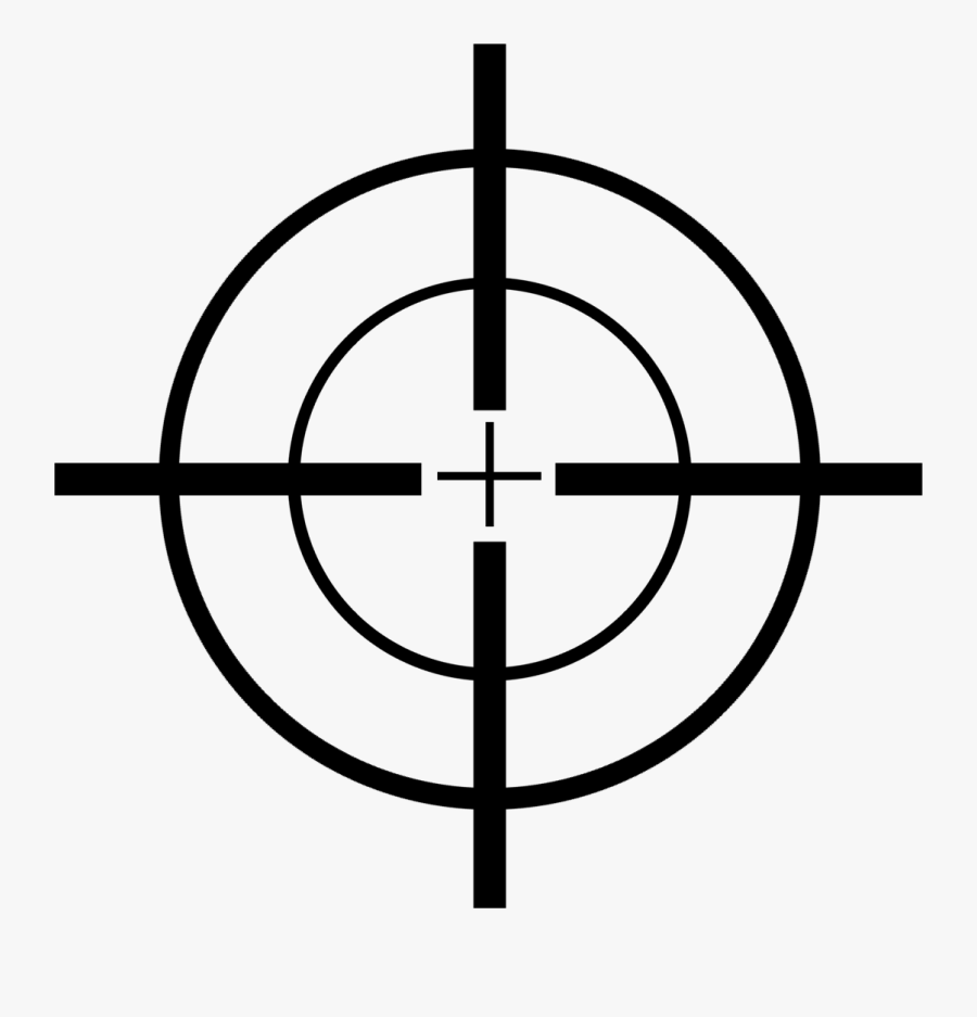 Gun Scope Bullseye Clipart - Crosshairs Png, Transparent Clipart