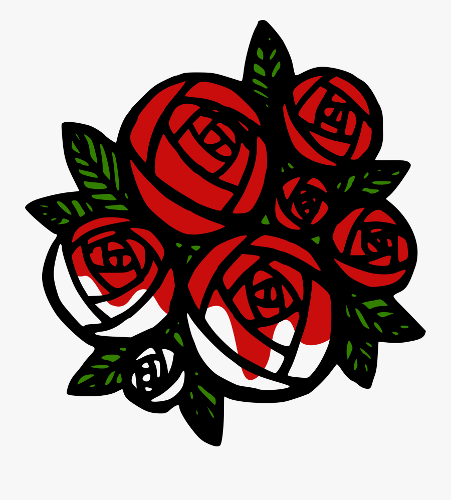 Somewhat Unpainted Roses Png - Bunch Of Roses Clip Art, Transparent Clipart