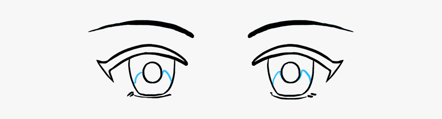 Eye Clipart Rounded - Easy How To Draw Anime Eyes, Transparent Clipart