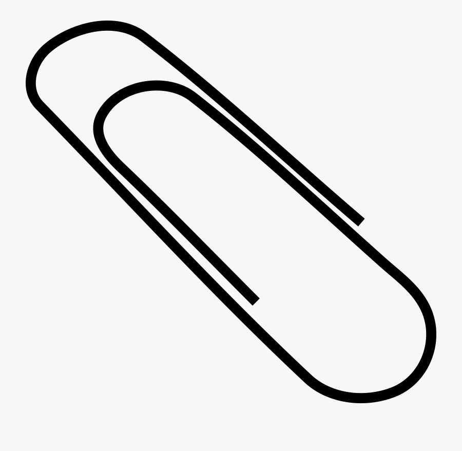 Simple Paper Clip - Clip Clipart Black And White, Transparent Clipart