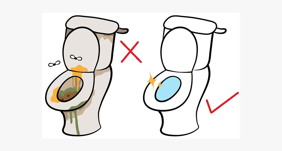 Dirty Seat - Clean Toilet Vs Dirty Toilet, Transparent Clipart