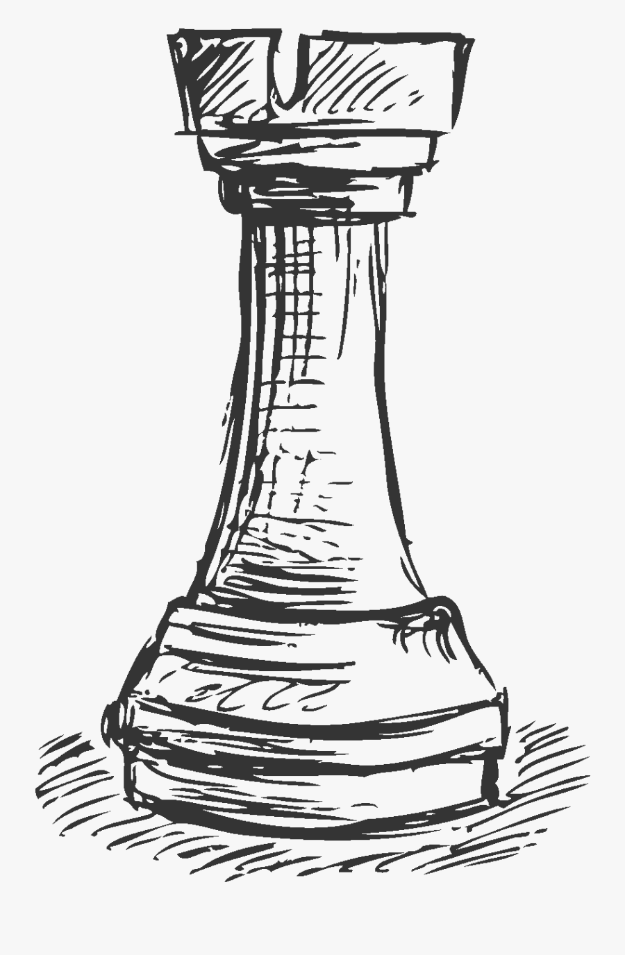 Line Games And Sports,clip - Chess Piece Drawing Png, Transparent Clipart