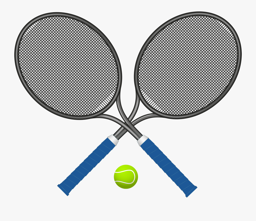 Tennis Rackets With Ball Png Clipart - Tennis Racket Clipart Png, Transparent Clipart