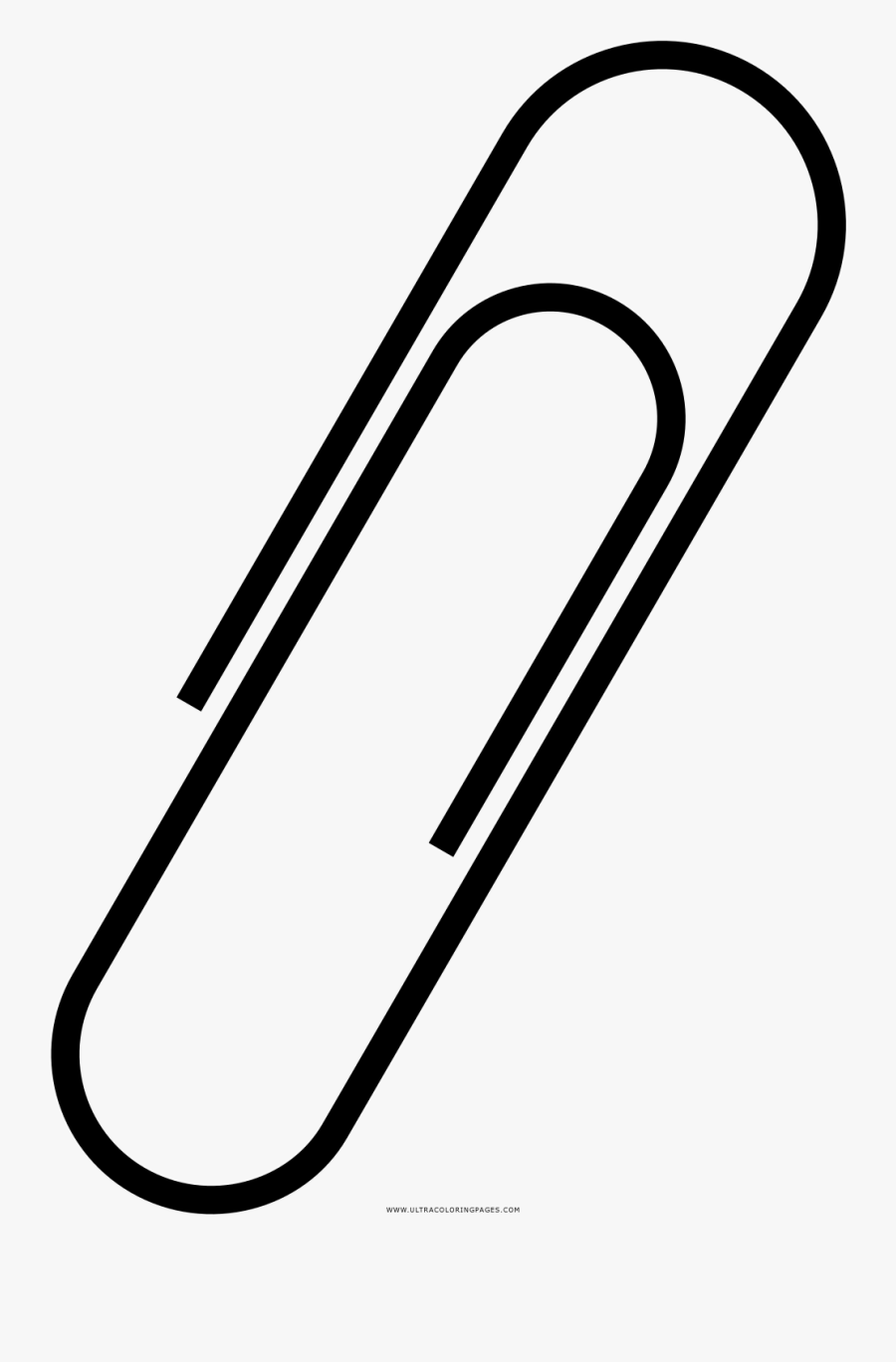 Paper Clip Coloring Page - Clip Paper For Coloring, Transparent Clipart