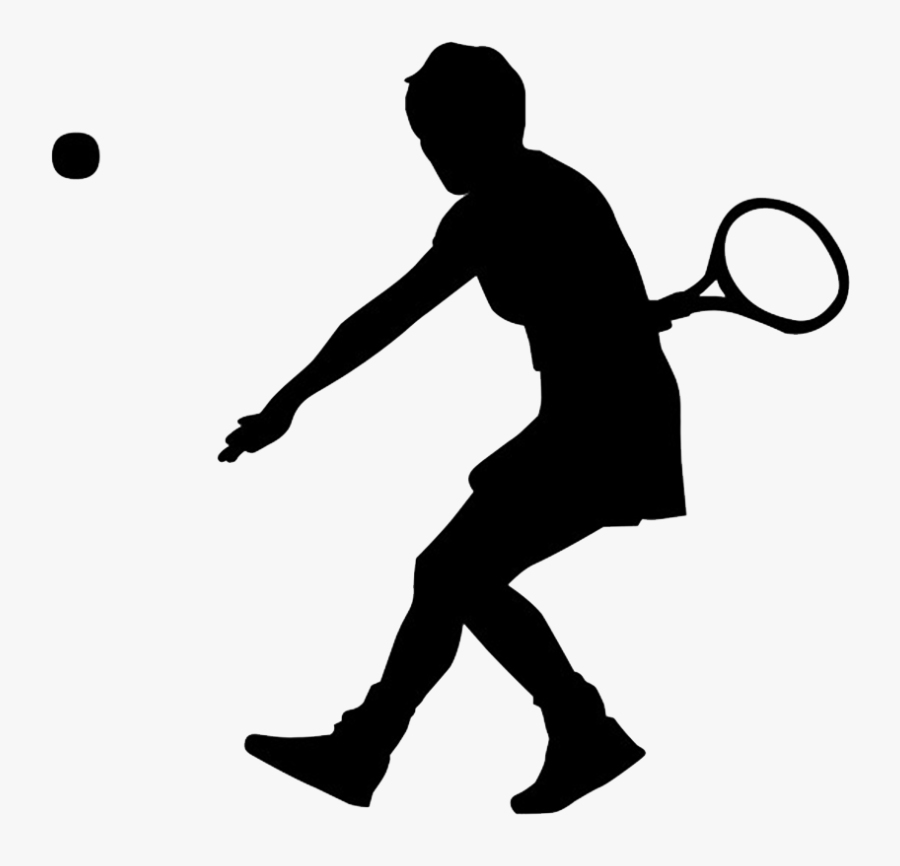 Tennis Clipart Black - Tennis Player Clip Art, Transparent Clipart