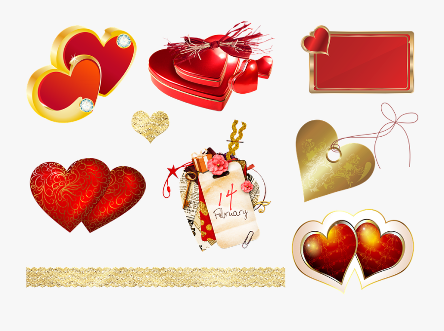 Valentine Clip Art, Valentine Banner, Love, Valentine - 14 February Valentine's Day, Transparent Clipart