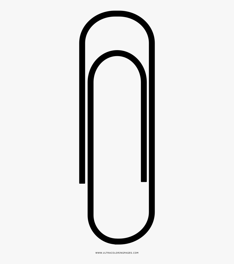 Paper Clip Coloring Page - Paper Clip Coloring Pages, Transparent Clipart