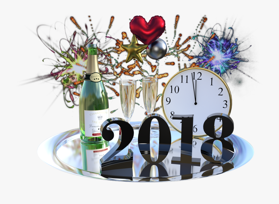 New Year Background 2018 Png, Transparent Clipart