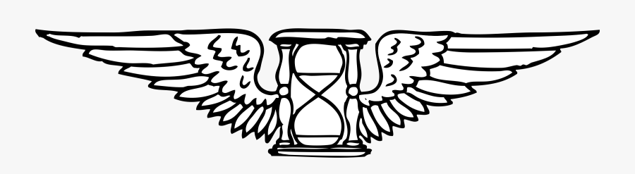 Time Flies Icons Png - Hourglass With Wings, Transparent Clipart