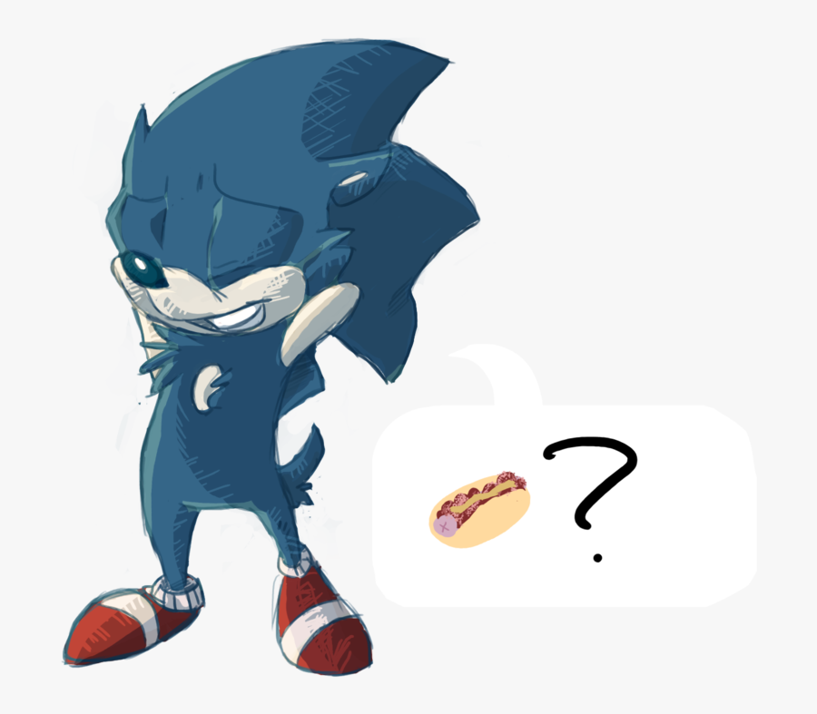 Oh Sonic And Your Chili Dogs By Saintpumpkinmuffin - Sonic Holding A Chili Dog, Transparent Clipart