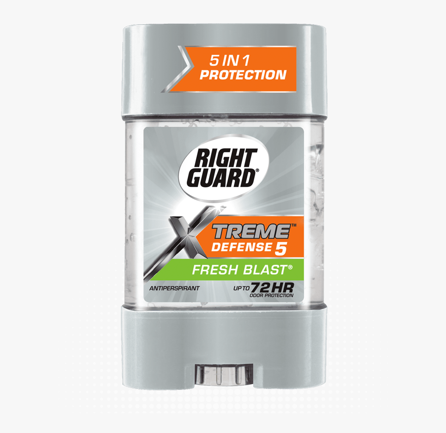 Transparent Deodorant Png - Right Guard Xtreme Defense 5 Anti Perspirant, Transparent Clipart