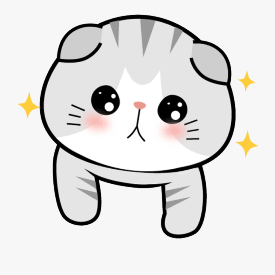#uwu #cute #kitten #please #soft - Cute Cat Face Clipart, Transparent Clipart