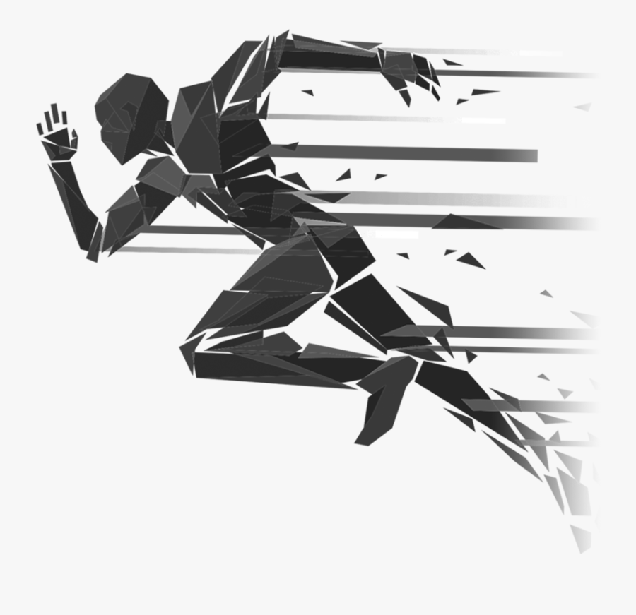 Track Runner Finish Line Silhouette - Athlete Png, Transparent Clipart