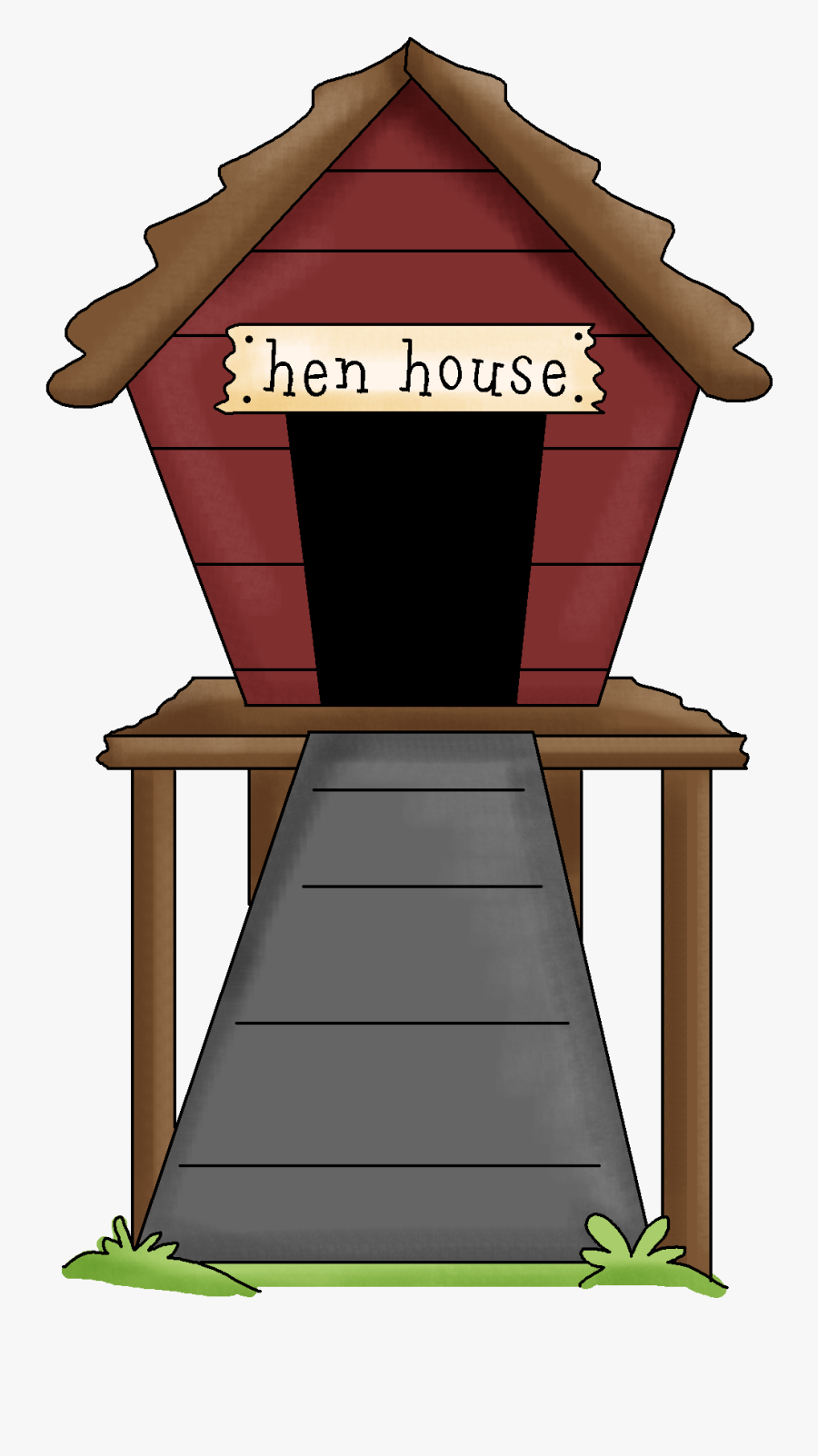 Fox In Hen House Clipart, Hen House Clipart - Cartoon Chicken Coop, Transparent Clipart