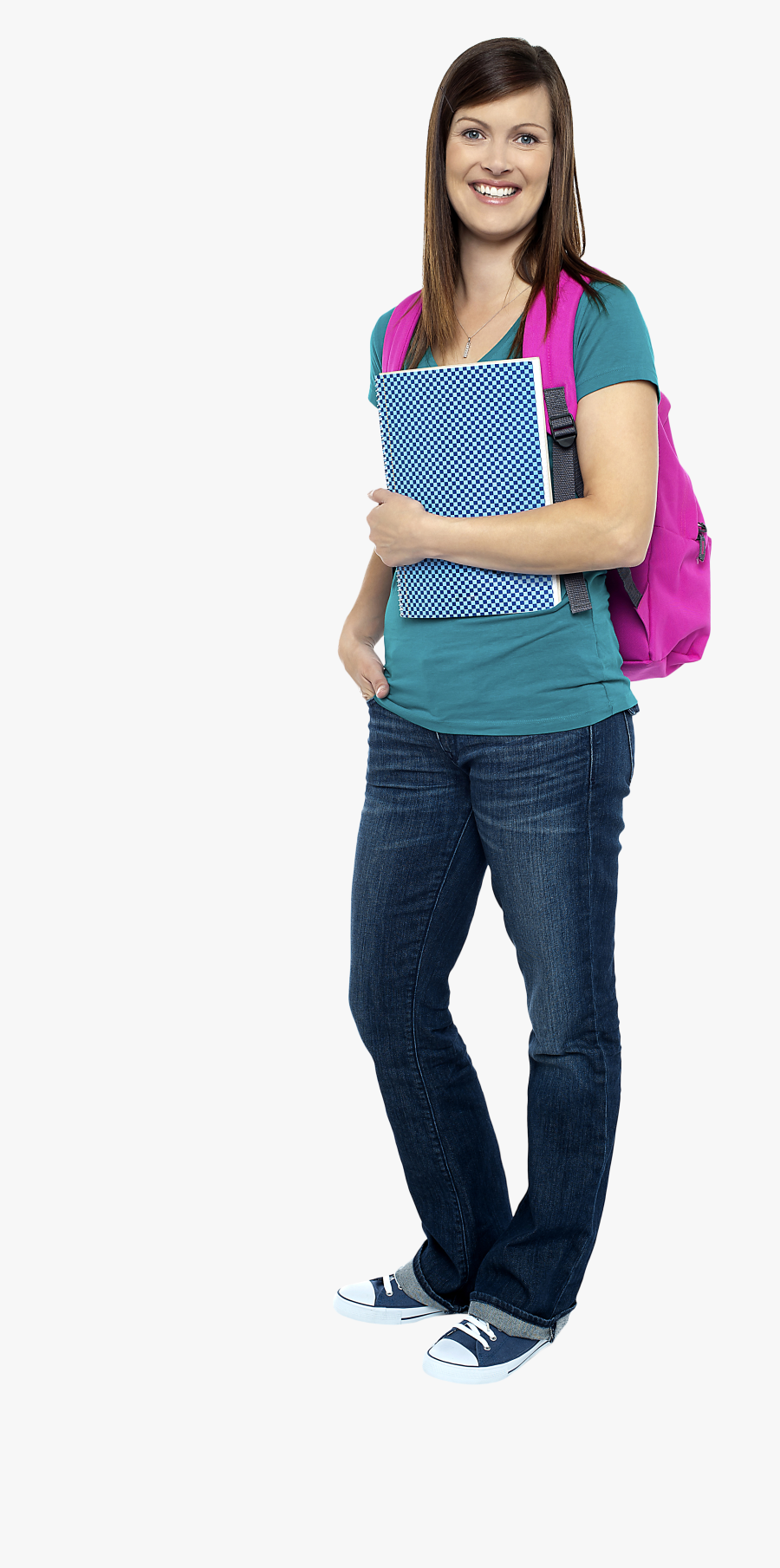 Young Girl Student Png Image - Full Png Student, Transparent Clipart