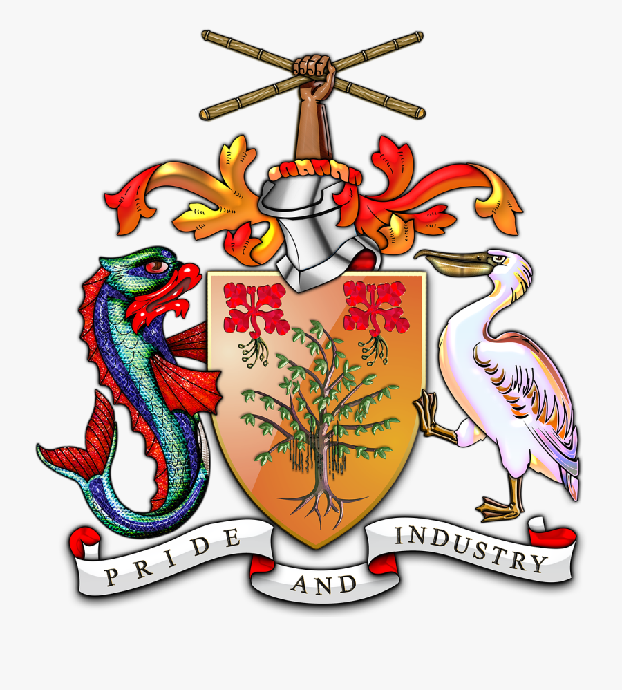 The Grant Of Arms Conveyed By Royal Warrant Was Presented - National Emblems Of Barbados, Transparent Clipart