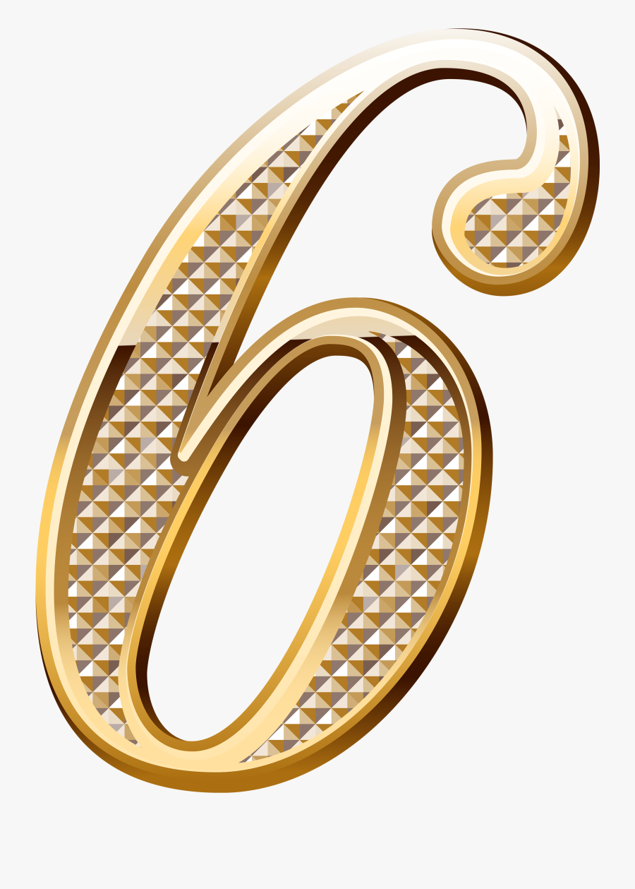 Gold Number 0 Png Clipart , Png Download - Gold Number Six Png, Transparent Clipart