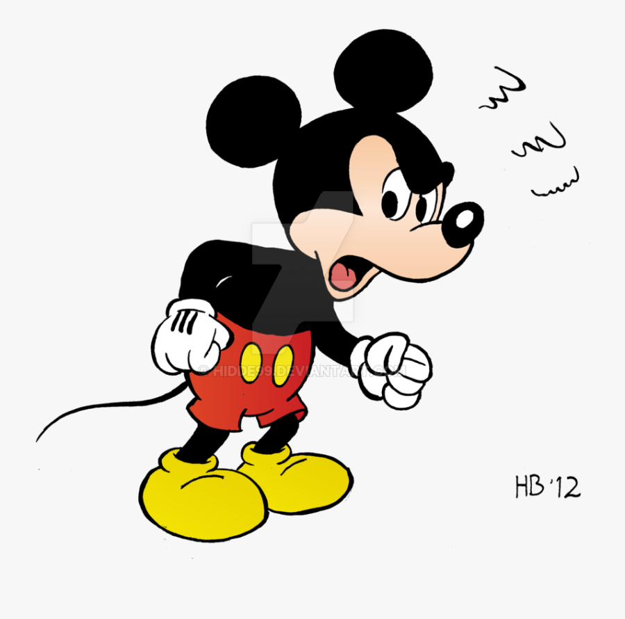 Animate Drawing Mickey Mouse Transparent Png Clipart - Mickey Mouse Enojado, Transparent Clipart