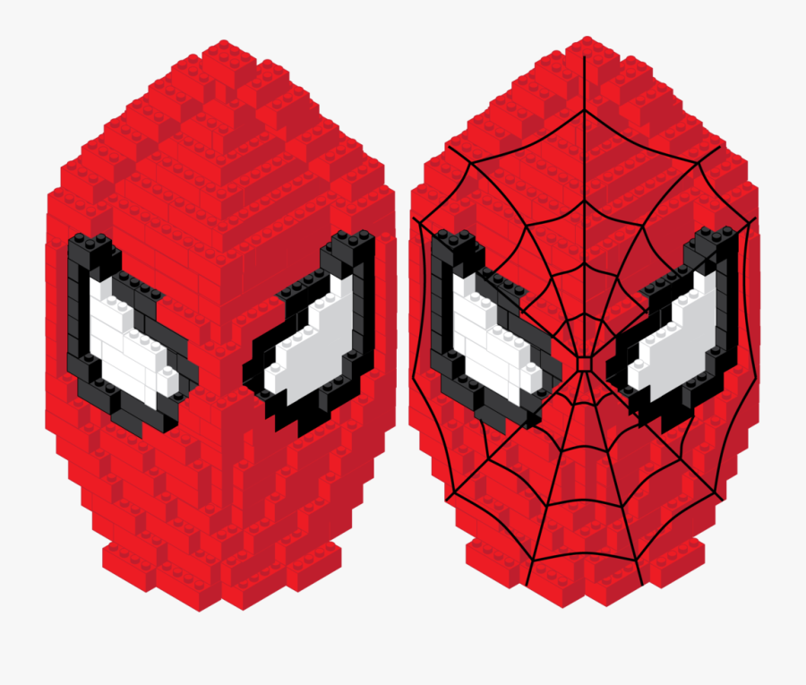 Spiderman Face Png - Lego Bust Spider Man, Transparent Clipart