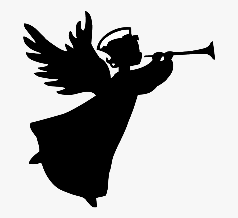Download Angel With Trumpet Silhouette , Free Transparent Clipart ...