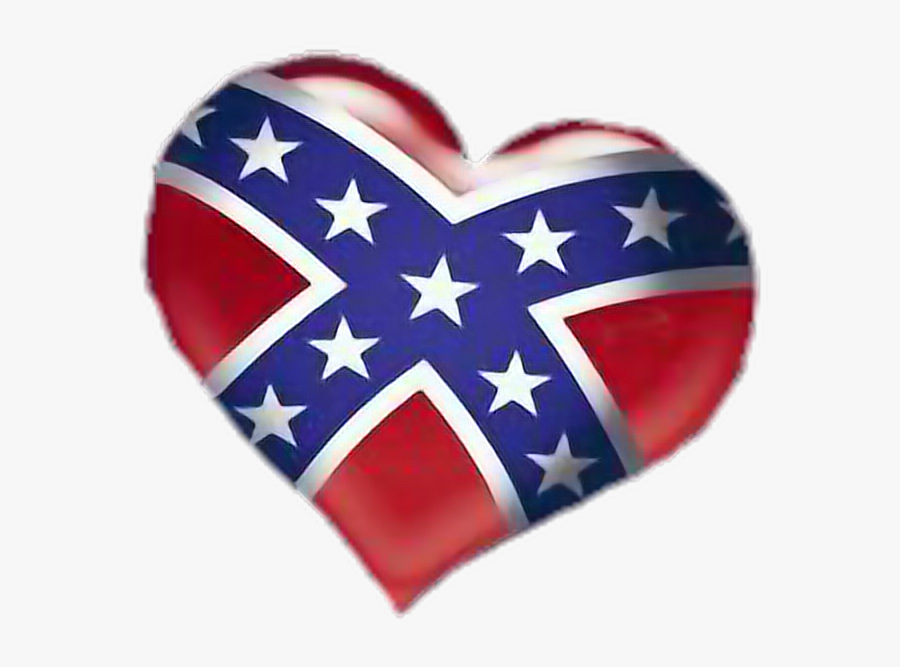 Transparent Rebel Flag Clipart - Rebel Flag Heart, Transparent Clipart