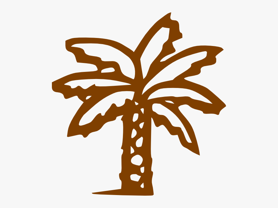 Brown Tree Svg Clip Arts 564 X 594 Px - Palm Tree Clip Art Black, Transparent Clipart