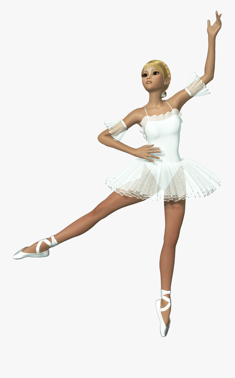 3d White Ballerina Free Clipart - Ballerina Gif No Background, Transparent Clipart