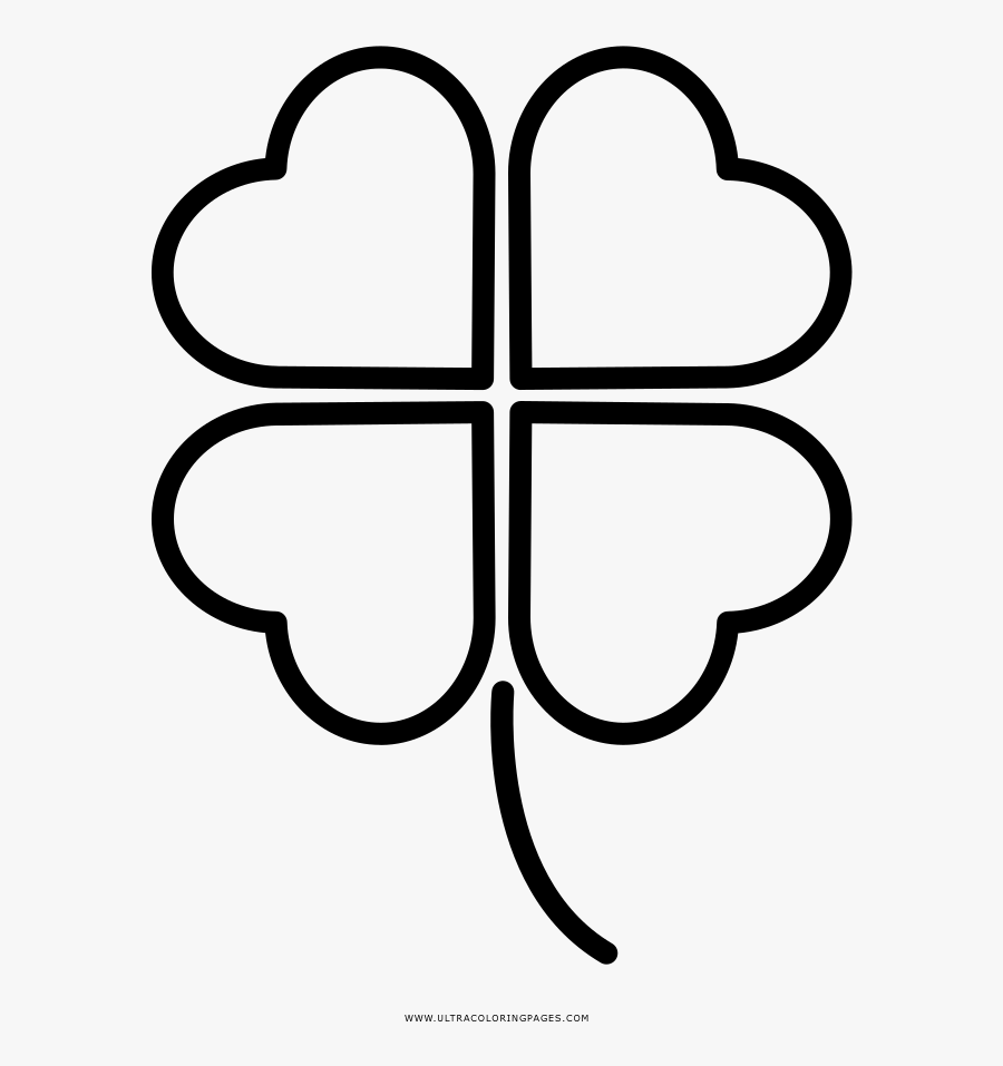 Four Leaf Clover Coloring Pages With Page Ultra - Online Game Icon Png, Transparent Clipart