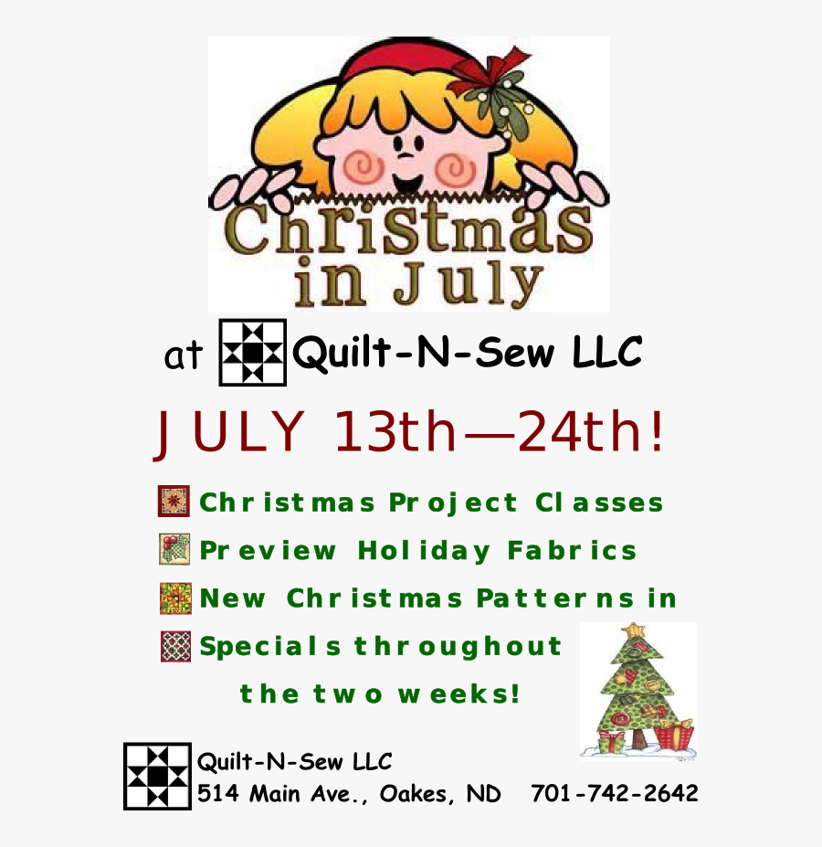 Transparent Christmas In July Clipart - Christmas In July, Transparent Clipart