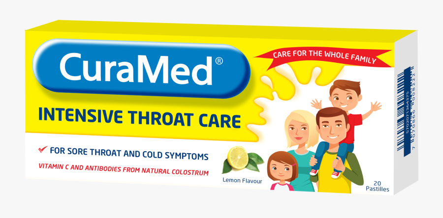 Curamed Box High Resolution - Curamed Sore Throat, Transparent Clipart