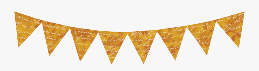 Transparent Triangle Flag Banner Png - Gold Birthday Banner Png, Transparent Clipart
