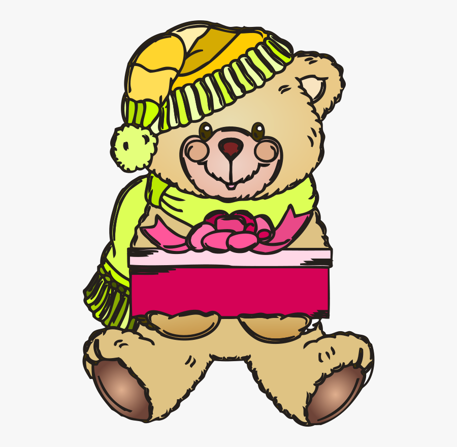 Food,artwork,yellow - Christmas Teddy Bear Colouring, Transparent Clipart