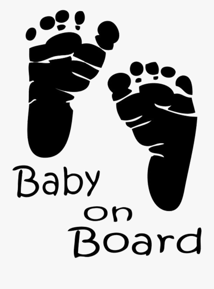 "baby On Board - Baby On Board Foot Print, Transparent Clipart