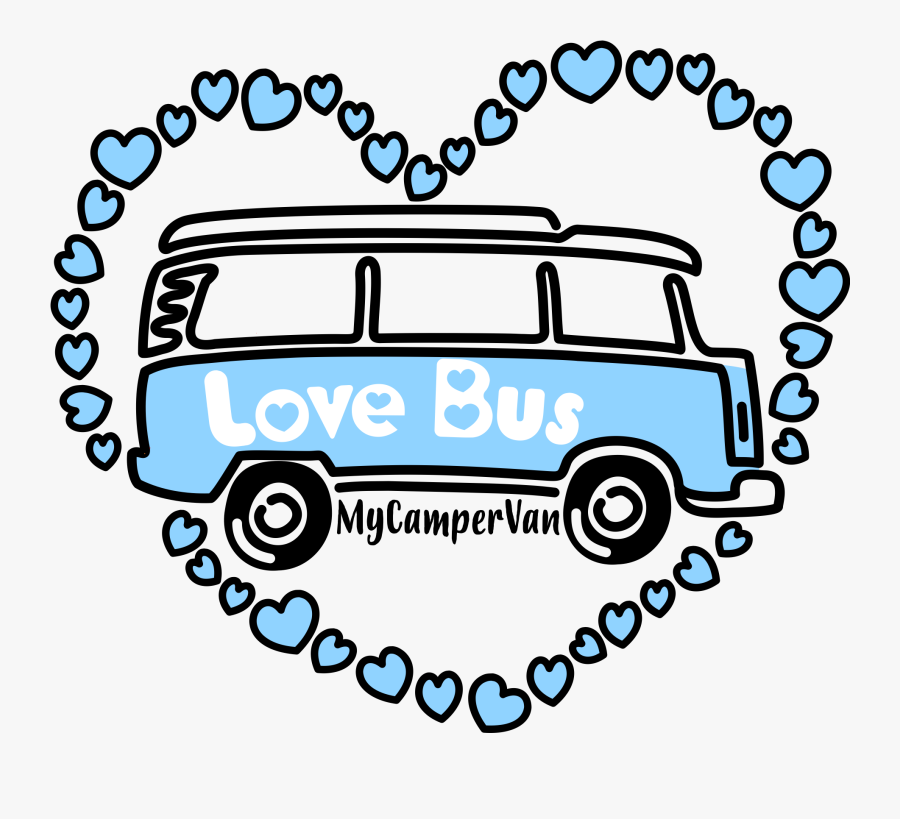 Bay Window Love Bus - Love Bus, Transparent Clipart