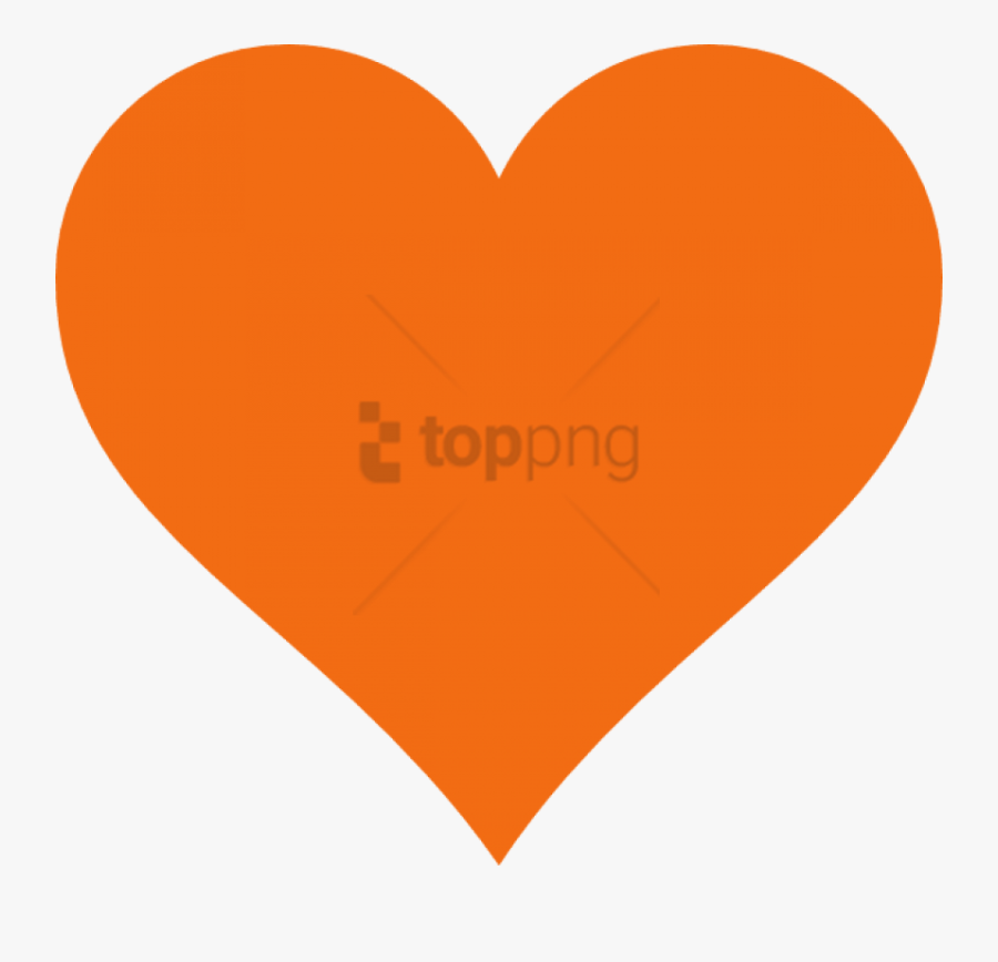 Heart Clip Art - Orange Heart Png Transparent, Transparent Clipart
