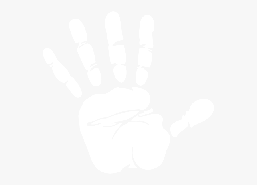 Hand Print White, Transparent Clipart