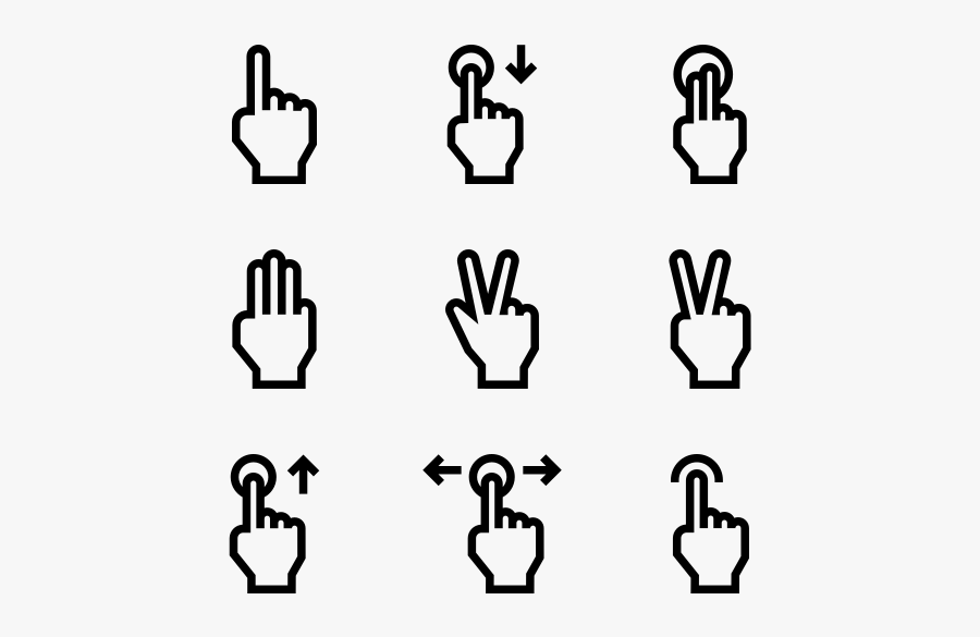 Hand Gestures - Hand Symbol, Transparent Clipart