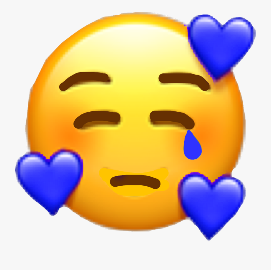 3 Heart Face Emoji, Transparent Clipart